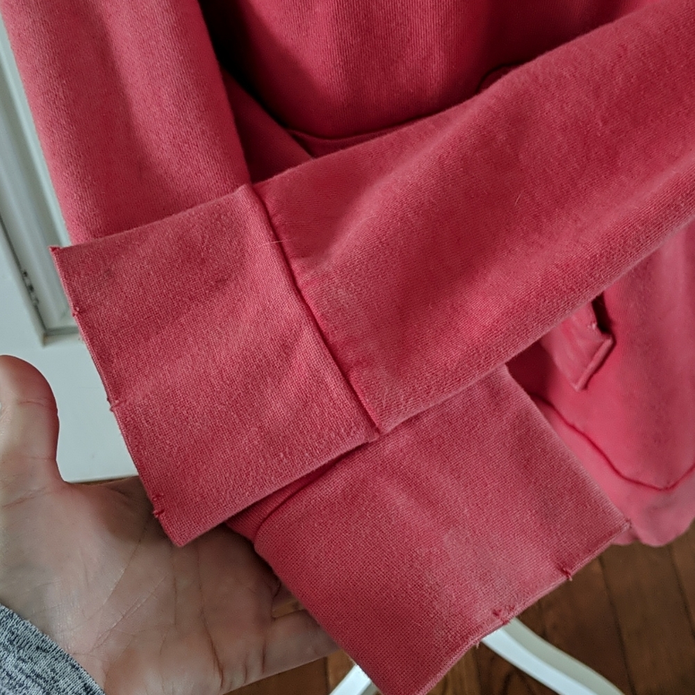 Mossimo Distressed Red Hooded Sweatshirt XL - Picture 9 of 9